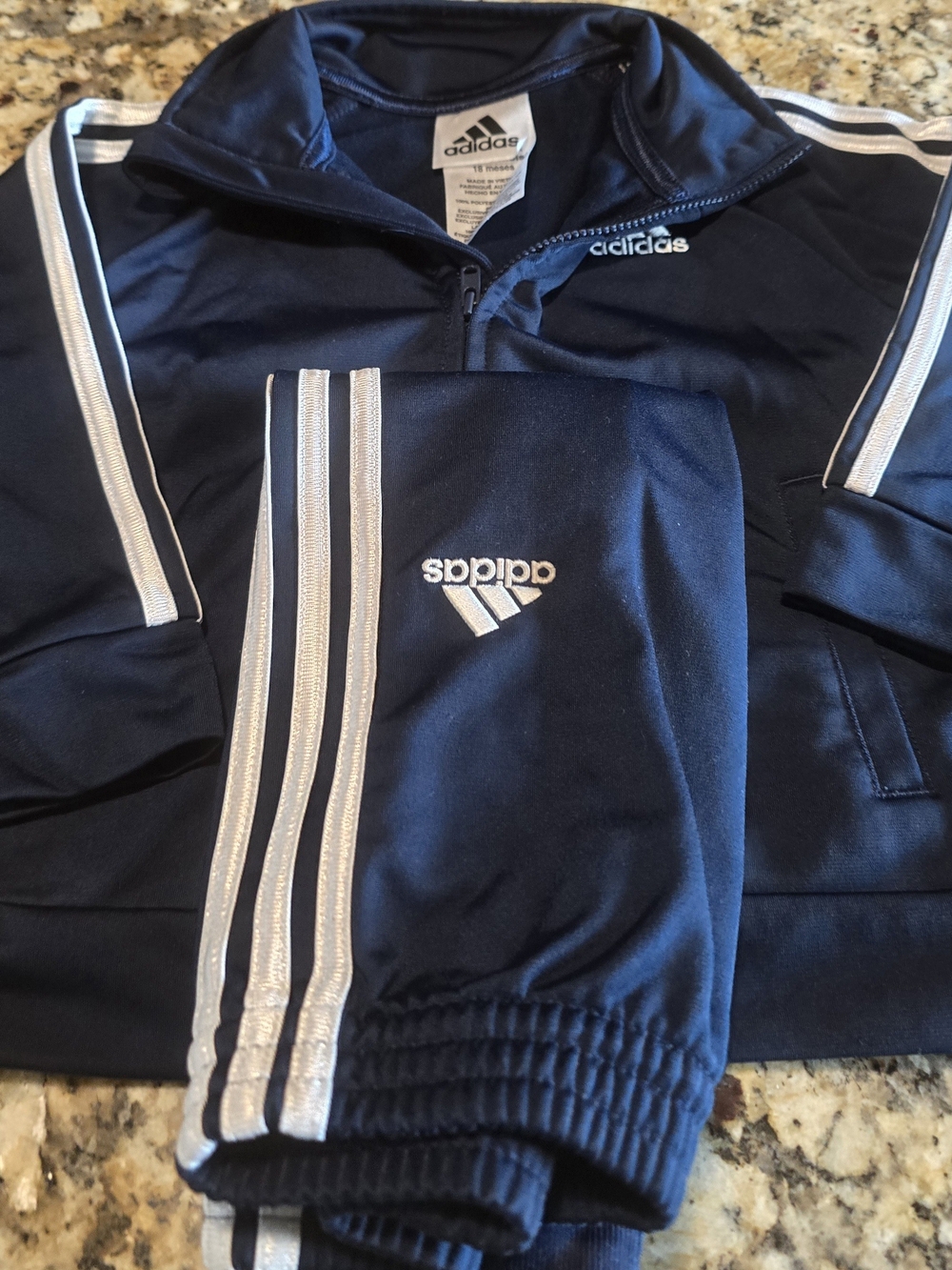 adidas Men’s Navy Zip-Up Jeans Jacket